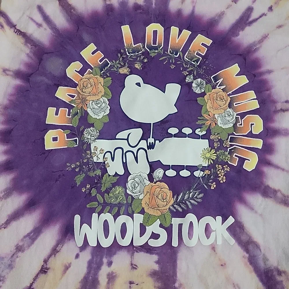 Peace Love Music Woodstock Shirt Beautiful Tie Dye Design